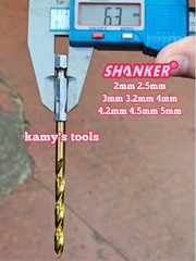 Mũi khoan sắt chuôi lục giác Shanker 2mm 2.5mm 3mm 3.2mm 4mm 4.2mm 4.5mm 5mm