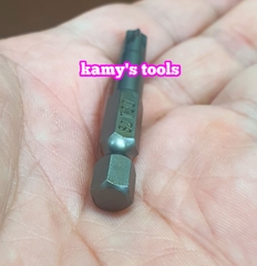 Mũi vít bông sao hoa thị đuôi lục giác 1/4 inch dài 50mm thép S2 T10 T15 T20 T25 T27 T30 T40