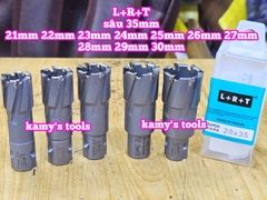 Mũi khoan từ có hợp kim L+R+T dài 35mm cỡ 21mm 22mm 23mm 24mm 25mm 26mm 27mm 28mm 29mm 30mm