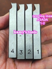 1-2 inch Dao tiện ren ống INOX Asada Ksu Piset hiệu Unir BSPT