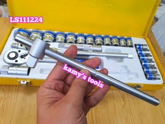 Bộ tuýp đầu khẩu 24 chi tiết 1/2 inch lục giác 10-32mm LS+ model LS111224