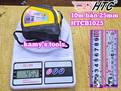 Thước cuộn thước rút thước kéo 10m 10 mét bản 25mm HTC HiLock-25 model HTCB1025 tự động khóa