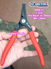 Kìm mở phe thẳng trong ngoài 7 inch Kingtony 66HS-07 66SS-07 mở phe 19-60mm