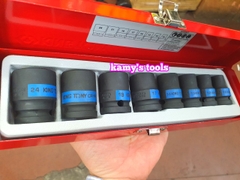 Bộ tuýp khẩu đen ngắn 1/2 inch Kingtony 4408MP 8 chi tiết 10mm-24mm