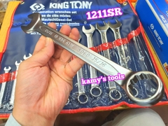 Bộ cờ lê vòng miệng hệ inch 11 chi tiết Kingtony 1211SR 1/4-15/16
