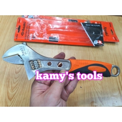 Mỏ lết cán bọc nhựa Asaki 10 inch 250mm AK-0402 và 12 inch 300mm AK-0403