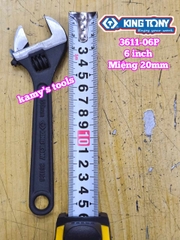 Mỏ lết miệng đen Kingtony 6 inch 150mm 3611-06P miệng mở 0-20mm