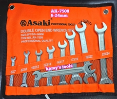 Bộ cờ lê 2 đầu miệng 6mm-24mm Asaki AK-7508