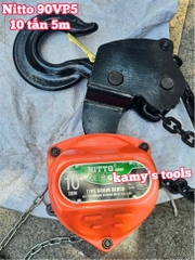 Pa lăng xích kéo tay Nitto 10 tấn 5m (5 mét) model 90VP5 cao cấp