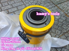 Kích thủy lực có lỗ rỗng tâm TLP 100 tấn HHYG-10075K hành trình 75mm lỗ 80mm 276mm-351mm