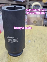 Đầu tuýp 3/4 inch Santa đen dài 160mm cỡ 30mm 32mm 36mm 41mm 46mm IMX430 IMX432 IMX436 IMX441 IMX446