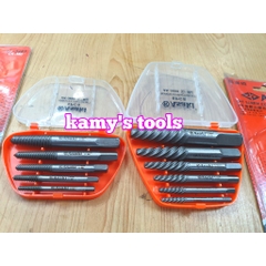Bộ mũi ren tháo mở bu lông, ốc vít gãy ASAKI model AK-3687 và AK-3688, bộ ta rô lấy ốc gãy