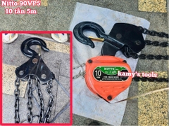 Pa lăng xích kéo tay Nitto 10 tấn 5m (5 mét) model 90VP5 cao cấp