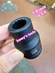 Tuýp 5/8 inch 15.8mm 16mm lỗ 3/4 inch đen ngắn dài 55mm Santa LM5 5-8
