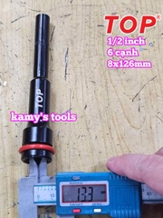 Đầu tuýp khẩu 1/2 inch dài 126mm Top 8mm 8x126mm LU-DT126-08