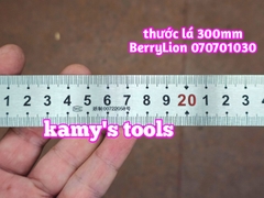 Thước lá inox 300mm 30cm BerryLion 070701030 bề rộng 25mm