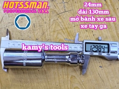 Tuýp tháo mở ốc bánh xe sau xe tay ga 24mm dài 130mm Hotssman HSM-221324