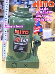 Kích con đội thủy lực 32 tấn đế dày Hito 275-465mm nặng 13kg model G-3201-32T