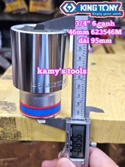 Đầu tuýp 3/4 inch 6 cạnh trắng 46mm 623546M