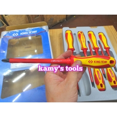 Bộ tua vít 7 cái cách điện 1000V hệ mét Kingtony 30617MR, tô vít cách điện