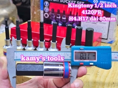 Bộ tuýp lú đầu lục giác 6 cạnh Kingtony 4120PR dài 80mm 9 chi tiết 4mm 5mm 6mm 7mm 8mm 10mm 12mm 14mm 17mm