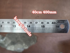 Thước lá inox 400mm 40cm bản 23mm hệ inch và mét HOL