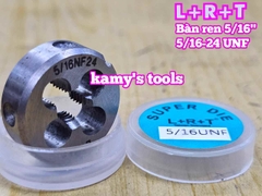 Bàn ren tạo ren ngoài 5/16 inch (7.94mm) bước ren thô và mịn 5/16-18 UNC 5/16-24 UNF L+R+T LRT-435618C LRT-435624F