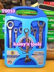 Bộ 7 cờ lê vòng miệng tự động C-mart model T0010 8mm 10mm 12mm 13mm 14mm 17mm 19mm