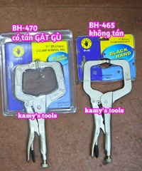 Kìm bấm chết miệng chữ C gật gù Black Hand BH-470 và BH-465 dài 11 inch 275mm mở miệng 96mm