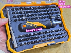 Bộ tua vít tự động cán đảo chiều trái phải 72 răng 105 chi tiết Tolsen 20188