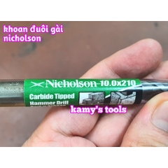Mũi khoan bê tông đuôi gài Nicholson cao cấp 8mm 10mm 12mm 14mm 16mm