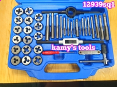 Bộ Taro bàn ren hệ inch 39 chi tiết Kingtony model 12939SQ1, bộ ta rô