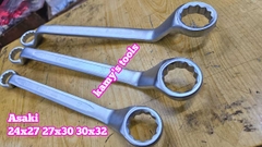 Cờ lê 2 đầu vòng Asaki 24x27 27x30 30x32 model AK-7488 AK-7489 AK-7490 hai đầu vòng