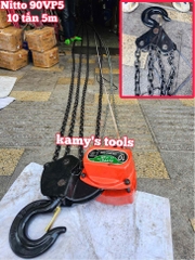 Pa lăng xích kéo tay Nitto 10 tấn 5m (5 mét) model 90VP5 cao cấp