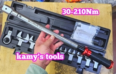 Cần siết cân chỉnh lực đổi đầu 1/2 inch 30-210Nm 9 cờ lê miệng 13-30mm
