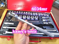 4034MR bộ tuýp 1/2 inch 12 cạnh Kingtony 33 chi tiết hệ mét 8mm-30mm