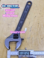 Mỏ lết miệng đen Kingtony 10 inch 250mm 3611-10P miệng mở 0-30mm