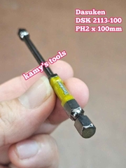 Đầu mũi bắn vít bake PH2 dài 100mm Dasuken DSK 2113-100 (bán lẻ 1 cây)