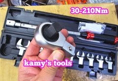 Cần siết cân chỉnh lực đổi đầu 1/2 inch 30-210Nm 9 cờ lê miệng 13-30mm