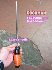 Tua vít cán gai bake dẹp 6mm PH2 dài 250mm 6x250mm PH2x250mm Goodman 91610PH 91610STM