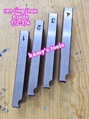 1/2-3/4 inch Dao tiện ren ống INOX Asada Ksu Piset hiệu Unir BSPT