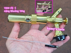 Đèn khò ga bằng đồng nguyên khối cao cấp có núm điều chỉnh nhiệt độ 1300 độ C loại nhỏ và loại lớn kamytools