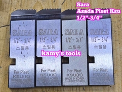 Dao tiện ren ống thép sắt tráng kẽm Asada Piset KSU hiệu Sara 1/2-3/4 inch 21-27mm hệ ren thông dụng BSPT