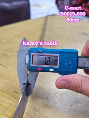 Thước lá inox 600mm (60cm) 2 hệ inch và mét bản 28mm hệ mét C-mart D0019-600