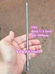 Mũi bắn siết vít bake 4 cạnh 5mm PH1 6mm PH2 dài 100mm 150mm 200mm Wetools