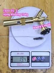 Đèn khò ga bằng đồng nguyên khối cao cấp có núm điều chỉnh nhiệt độ 1300 độ C loại nhỏ và loại lớn kamytools