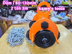 2 tấn 3m Rùa kéo pa lăng Nitto chạy dầm I 80mm-130mm GCL-2