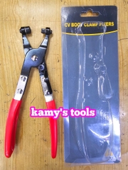 Kìm bóp cổ dê kẹp quai nhê bóp tháo ống nước ô tô có cóc hãm dài 210mm kamytools