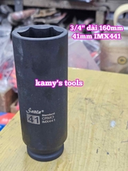 Đầu tuýp 3/4 inch Santa đen dài 160mm cỡ 30mm 32mm 36mm 41mm 46mm IMX430 IMX432 IMX436 IMX441 IMX446