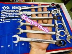 Bộ cờ lê vòng miệng tự động đảo chiều Kingtony 12212MRN 8-24mm (bộ vòng miệng tự động)